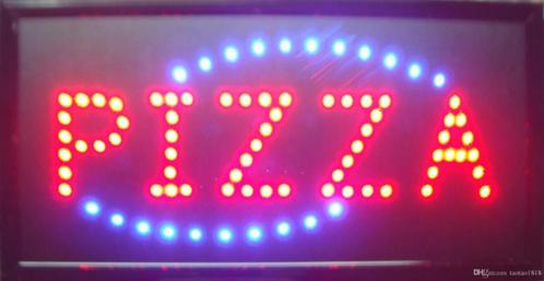 PIZZA LED bord lamp verlichting lichtbak reclamebord #B4, Huis en Inrichting, Lampen | Overige, Nieuw, Verzenden