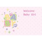 Bloemenkaartjes Baby Girl- Welcome pakje 50 Wenskaarten, Ophalen of Verzenden, Nieuw