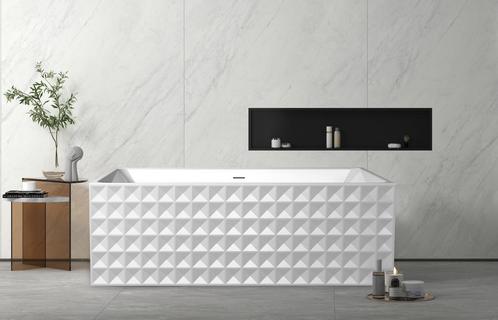 Vrijstaand Ligbad Indus 170 x 78 x 58 cm - Hoogglans wit, Doe-het-zelf en Verbouw, Sanitair, Nieuw, Bad, Verzenden