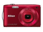 Nikon Coolpix S3200 Digitale Compact Camera - Rood, Verzenden, Zo goed als nieuw