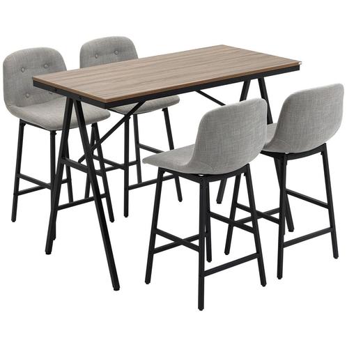 TRUUSK Bartafel Set 5-dlg. - Bistrottafel Met 4 Barkrukken -, Huis en Inrichting, Tafels | Statafels, Nieuw, Verzenden