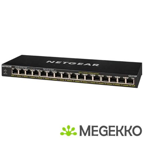Netgear GS316P unmanaged switch (PoE), Computers en Software, Netwerk switches, Nieuw, Verzenden