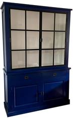 Buffetkast Soest safierblauw met stalen deuren 150cm, Ophalen of Verzenden, Nieuw