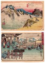 Sakanoshita - Seki - 1840-50s - Utagawa Hiroshige, Antiek en Kunst