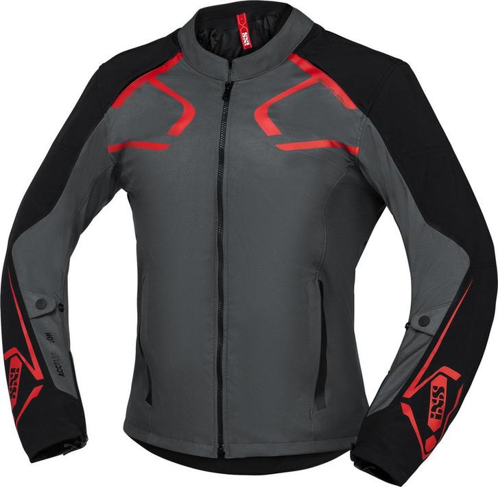 IXS Moto Dynamic Grijs Rood Textiele Motorjas, Motoren, Kleding | Motorkleding, Heren, Nieuw met kaartje, Jas | textiel, Verzenden