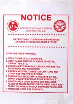 Satirische vintage poster wat te doen bij kernaanval, Verzenden, Nieuw, Overige onderwerpen, Met lijst