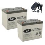 Landport (LP) 2x LPCG12-70 accus 12 volt 70 ah + IMPULS II, Ophalen of Verzenden, Nieuw