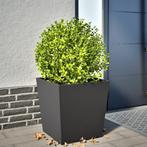 vidaXL Plantenbak 50x50x50 cm staal zwart, Tuin en Terras, Bloembakken en Plantenbakken, Verzenden, Nieuw, Metaal