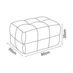 Voetenbank Koskyvn 35x80x55 cm groen [en.casa], Huis en Inrichting, Krukjes, Verzenden, Nieuw