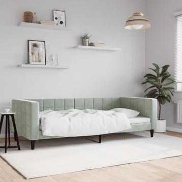 Lichtgrijs Fluweel Slaapbank | tweedekansje | Modern Design beschikbaar voor biedingen