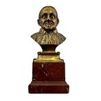 Buste, Saint Vincent De Paul - 27 cm - Brons, Marmer