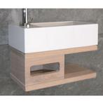 Fonteinset Luca Sanitair Iris 35x18,5x9 cm met Houten Frame, Ophalen of Verzenden, Nieuw, Overige typen