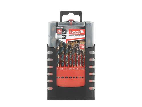 Borenset - 1 Tot 10 Mm - Titanium HSS Boren - 19 Delig - TVA, Doe-het-zelf en Verbouw, Gereedschap | Handgereedschap, Nieuw, Ophalen of Verzenden