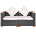 Tuinbank Poly Rattan Zwart - Retourdeal - 35% Korting!, Tuin en Terras, Ophalen of Verzenden, Nieuw, Rotan