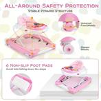 Loopstoel - Baby walker - Loopwagen - Opvouwbaar - Roze - CO, Kinderen en Baby's, Verzenden, Zo goed als nieuw