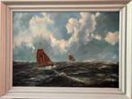 Hollandse School (XX) - Zeilschepen op woeste zee