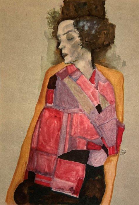 Egon Schiele (1890-1918), after - Die Träumende - 1911, Antiek en Kunst, Antiek | Overige Antiek