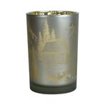 windlicht glas chalet groot 18cm, Huis en Inrichting, Verzenden, Nieuw