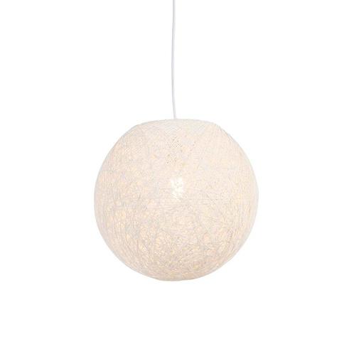 Landelijke hanglamp wit 35 cm - Corda, Huis en Inrichting, Lampen | Hanglampen