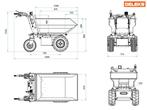 DELEKS® XE-500e Elektrische Mini Dumper Kruiwagen 1000W, Verzenden, Nieuw, Elektrisch, DELEKS