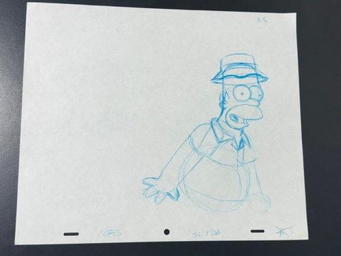 Gracie Films - Originele animatietekening van Homer Simpson,, Cd's en Dvd's, Dvd's | Tekenfilms en Animatie