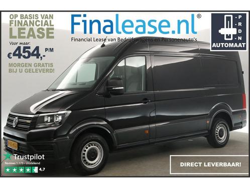 Volkswagen Crafter 35 2.0 TDI L3H3 177PK 3000KG TG €454pm, Auto's, Bestelauto's, Lease, Automaat, Diesel, Zwart, Volkswagen, Verzenden