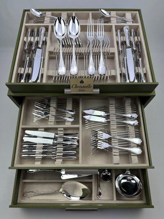 Christofle - Tafelservies voor 12 (128) - Marly - Verzilverd, Antiek en Kunst, Antiek | Meubels | Tafels