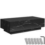 Salontafel Lasley met voet, draagkracht 45 kg - Marmerlook z, Verzenden, Nieuw