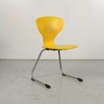 Design kantinestoel Ilpospa IKS - Geel - Buisframe onderstel, Ophalen of Verzenden, Nieuw