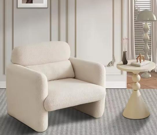 Lamswollen Loungestoel met Kussens – Comfortabele Bank voor, Huis en Inrichting, Stoelen, Nieuw, Verzenden