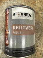 Fitex Krijtverf - WIT - 1 liter, Doe-het-zelf en Verbouw, Verf, Beits en Lak, Wit, Nieuw, Ophalen of Verzenden, Verf