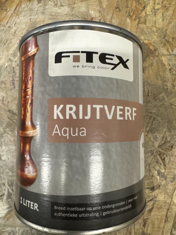 Fitex Krijtverf - WIT - 1 liter, Doe-het-zelf en Verbouw, Verf, Beits en Lak, Verf, Wit, Nieuw, Minder dan 5 liter, Ophalen of Verzenden