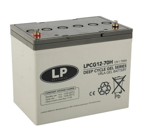 Landport (LP) VRLA-LPCG-GEL accu 12 volt 70 ah LPCG12-70H, Diversen, Brommobielen en Scootmobielen, Nieuw, Ophalen of Verzenden
