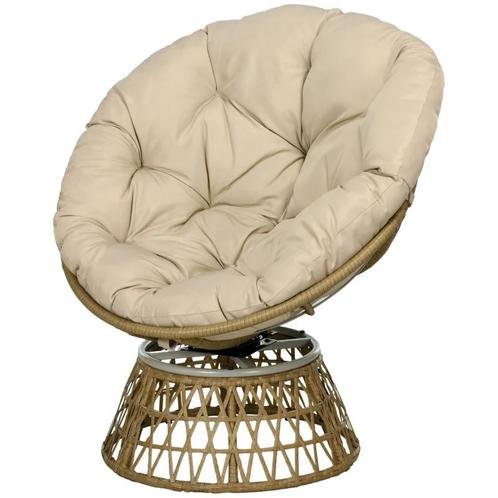 TRUUSK Rieten Stoel Rotan Stoel Buitenfauteuil, Boho-stijl,, Tuin en Terras, Tuinsets en Loungesets, Nieuw, Verzenden