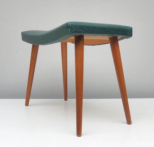 Dravo - Kruk - Hout, Kunstleder - Vintage Voetenbank, Antiek en Kunst, Antiek | Meubels | Stoelen en Banken