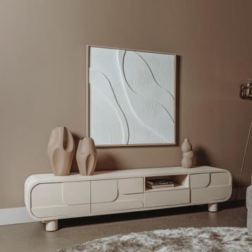*WOONWINKEL* Tower Living Alviano Beige Tv-meubel Organisch beschikbaar voor biedingen
