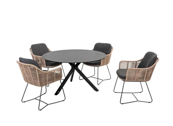 Taste by 4 Seasons Belmond tuinset naturel met Locarno tafel, Tuin en Terras, Tuinsets en Loungesets, Ophalen of Verzenden