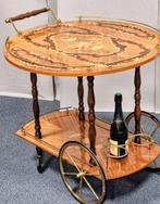 Serveerwagen - Hout, Messing - Opklapbaar en mooi, Antiek en Kunst