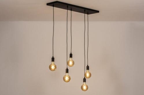 Rietveld Hanglampen - Zwart - Metaal, Huis en Inrichting, Lampen | Hanglampen, Verzenden