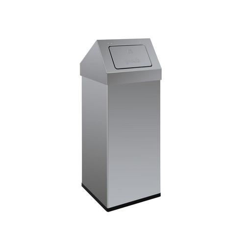 Carro-Push afvalbak 110 ltr - RVS, Huis en Inrichting, Woonaccessoires | Prullenbakken, Nieuw, Verzenden
