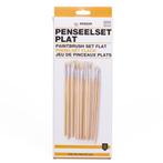 Benson Penseelset - Platte kwasten - 12 maten - Voor jong..., Hobby en Vrije tijd, Schilderen, Ophalen of Verzenden, Nieuw