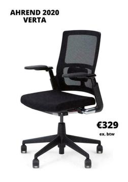 Bureaustoel - Ahrend 2020 Verta - Ergonimische stoel - Zwart