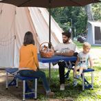 TRUUSK Aluminium Campingtafel Picknickbank Zitgroep Tuintafe, Verzenden, Nieuw