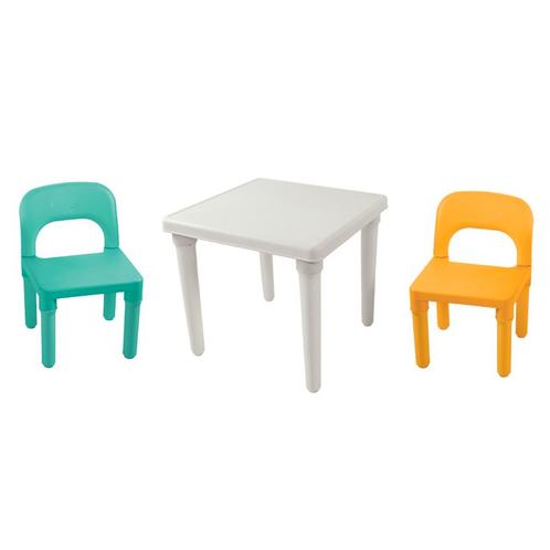 Dolu Turquoise/Geel Kinder Tafel met Stoeltjes 2678, Kinderen en Baby's, Kinderkamer | Tafels en Stoelen, Nieuw, Verzenden
