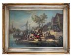 Théobald Michau (1676-1765), Manner of - A village scene, Antiek en Kunst