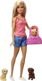 Barbie - Puppy badtijd - Barbiepop met 2 puppys en, Kinderen en Baby's, Speelgoed | Poppen, Ophalen of Verzenden, Zo goed als nieuw