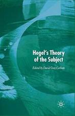 Hegels Theory of the Subject, Carlson, David   ,,, Gray Carlson, David, Zo goed als nieuw, Verzenden