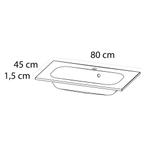 Wastafel Tiger S-line Oval 80 cm Glanzend Wit, Ophalen of Verzenden, Nieuw