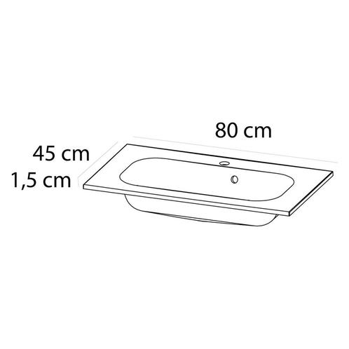 Wastafel Tiger S-line Oval 80 cm Glanzend Wit, Doe-het-zelf en Verbouw, Sanitair, Ophalen of Verzenden
