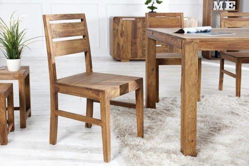 Massieve stoel PURE Sheesham massief hout unieke nerf -, Huis en Inrichting, Stoelen, Ophalen of Verzenden